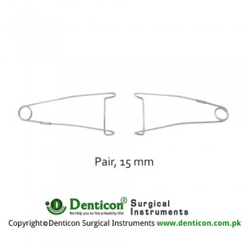 Jaffe Wire Lid Retractor Pair Stainless Steel, Blade Size 15 mm